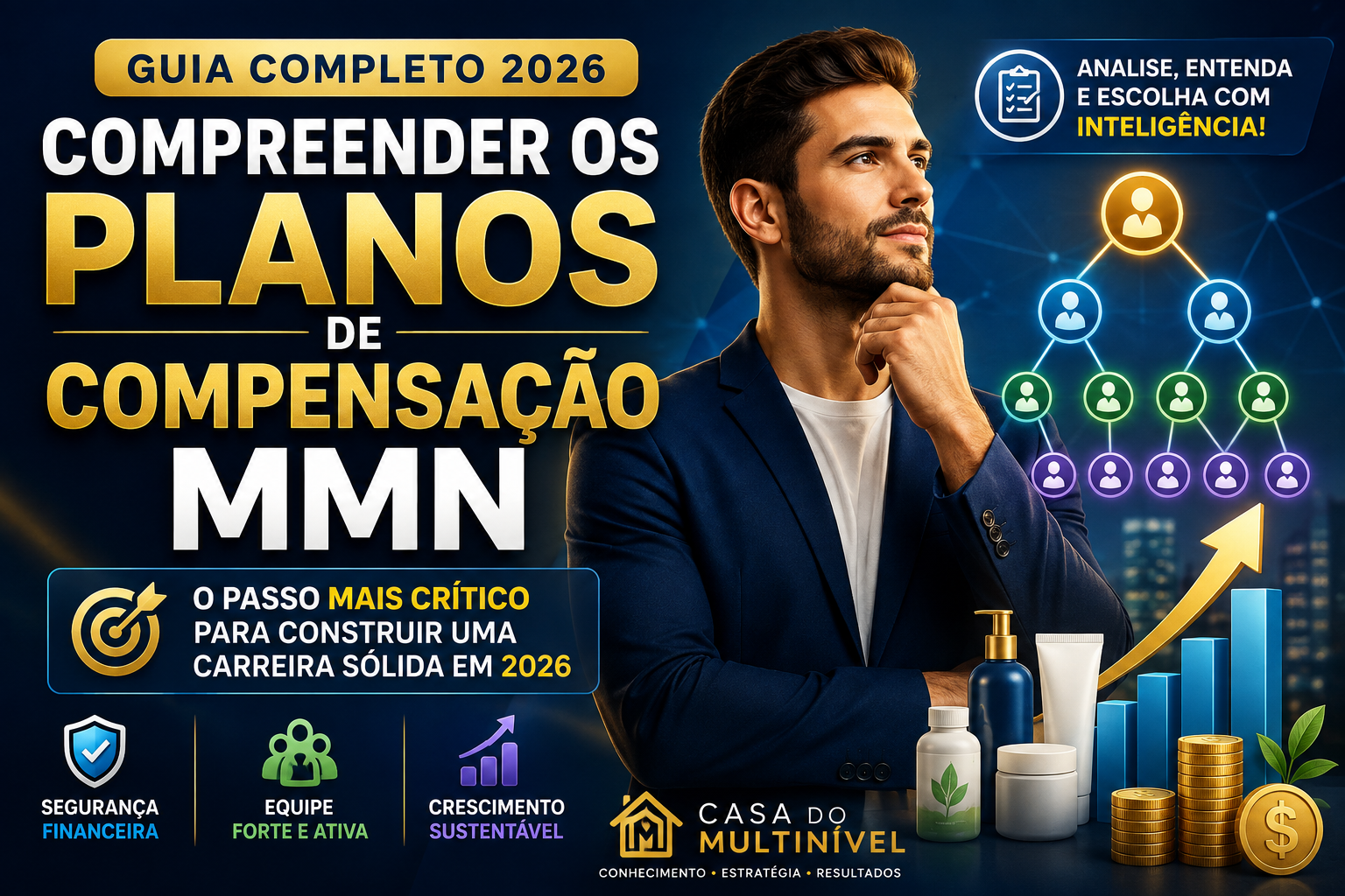 Planos de Compensação MMN Explicados: Unilevel vs. Binário vs. Matriz – Qual o Melhor em 2026?
