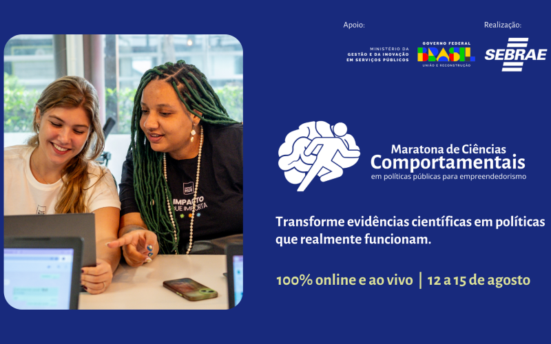 Maratona busca soluções de impacto para políticas públicas com foco no empreendedorismo